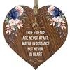 Stuff4 Targa in legno scuro a forma di cuore, regalo di compleanno per migliore amica, accessori decorativi fatti a mano, placche con citazioni, Natale, Babbo Natale segreto