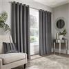 Appletree Boutique Conrad - Coppia di tende jacquard con occhielli, 229 x 183 cm, in ardesia
