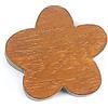 INNSPIRO Perlina in legno cerato fiore marrone 25 x 25 mm. 50u. circa