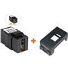 LINK Keystone presa HDMI da incasso femmina-femmina compatibile Gewiss System nera