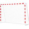 HOMCOM Rete da Calcio, Porta da Calcio e Calcetto in Plastica PE per Adulti e Bambini, 302x83x201cm|Aosom