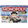 Monopoly In Viaggio per il Mondo, gioco da tavolo per famiglie e bambini dagli 8 anni in su, con pedine a timbro e tabellone cancellabile