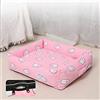 Icegrey Cuccia per Gatti Cotone Lino Lavabile in Lavatrice Fondo Antiscivolo Rettangolare Coperta Letti Calmanti per Animali Domestici Soggiorno Camera da Letto Stile 6 60x50cm