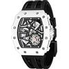 TSAR BOMBA Orologio Uomo Automatico - Orologi Ceramica Scheletro Tonneau di Lusso - Vetro Zaffiro con Movimento Giapponese - Impermeabile 50M - Luminoso