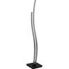 Eglo Led lampada da terra Lejias, luce da terra in metallo nero, cristallo in plastica trasparente, illuminazione da soggiorno, con interruttore a passo
