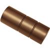 Gardinia Bottoni terminali per aste per Tende, 2 x Cappuccio terminale cilindrico, Serie Windsor, Metallo, Bronzo, Ø 25 mm