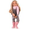 Götz 1466023 Happy Kidz Emily va al cinema - bambola in piedi multisnodabile alta 50 cm con capelli biondi, occhi castani - set da 6 pezzi