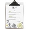 SECURIT Porta MenU' in metallo A4-33,2x22,8cm con clip