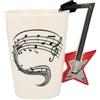 Froster Tazza Musicale Chitarra Elettrica in scatola nera, Tazza di Musica in ceramica 220 ml per Regalo