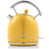 Swan Retro Bollitore Elettrico 1,8 Litri, Design Vintage, Spegnimento Automatico Controllore Strix, Senza Fili, Acciaio Inossidabile, senza BPA, 3000 W, Giallo