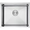 Ibergrif M85043 Lavello Cucina in Acciaio Inox 50x43 cm, Installazione a Sopratop o Filotop con Sifone Antiodore e Kit Scarico Completo