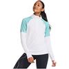 2XU Light Speed 1/2 Zip Maglietta a Maniche Lunghe, Bianco/Porcellana Riflettente, L Donna
