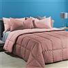 Caleffi 69302 Microfibra Modern Trapunta per Piazza e Mezza Letto, Rosa (9191)
