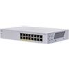 Cisco Cisco Business 110 Series 110-16PP - Switch - unmanaged - 8 x 10/100/1000 (PoE) + 8 x 10/100/1000 - desktop, montabile su rack, montaggio a parete - PoE (64 W) CBS110-16PP-EU