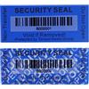 TamperSeals Group 100pcs 25x60mm Blu Non-Trasferimento Sicurezza Void Etichette | con Codici a Barre, Nessun Residuo a Sinistra, SGS RoHs, Multi Superficie, Pacchetto di Marca Premium, per Garanzia e Prova