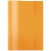 HERMA 7484 Copertine per quaderni, DIN A5, trasparenti, in pellicola di polipropilene resistente e lavabile, set da 25 copertine per quaderni, arancione