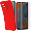 BUTISHIYU Compatibile con Cover Xiaomi Redmi 10C + 3 Pezzi Vetro Temperato,Custodia Xiaomi Redmi 10C Case Silicone Liquido,Cover in Morbida Microfibra Antigraffio - Rosso