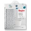 Rayen | Tende da bagno | Tenda per doccia o vasca | Impermeabile | Poliestere | Asciugatura rapida | Opaco | Occhielli PVC | Include 12 ganci | 180 x 200 cm | Bianco con pois blu