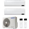 SAMSUNG CONDIZIONATORE SAMSUNG WINDFREE ELITE DUAL SPLIT 9000+12000 BTU INVERTER R32 AJ050 A+++/A++ WIFI