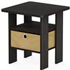 Furinno Andrey tavolino comodino con cassetto portaoggetti, Espresso/Marrone
