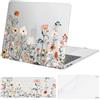 MOSISO Case Compatibile con MacBook Air 13 2022 2021 2020 2019 2018 A2337 M1 A2179 A1932 Retina,Plastica Giardino Fiori Modello Custodia Rigida & Cover per Tastiera & Proteggi Schermo,Trasparente