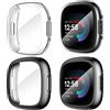 Suoman Diruite 4 Pezzi Cover per Fitbit Versa 4/Sense 2 Custodia Protettiva, HD Clear Protezione Totale Ultra Sottile TPU Pellicola Protettiva per Fitbit Versa 4/Sense 2 Custodia[Resistente Graffi]