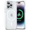 BENKS Magnetica Trasparente Cover iPhone 14 Pro Compatibile con Magsafe[Anti-ingiallimento] Protezione Caduta Militare Antiurto Custodia per iPhone 14 Pro 6.1''