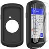 Moorovgi Custodia+2 Pezzi Vetro Temperato per Garmin Edge 1040,Pellicola Protettiva Proteggi Schermo Accessorio per Computer da Bici GPS per Garmin Edge 1040 (Black)