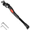PXRLMYF Cavalletto Bici,Cavalletti per Bicicletta Regolabile Alluminio Lega Cavalletto Laterale con Il Piedino di Gomma Antiscivolo per 22-26 Pollici Mountain Bike Bici da Strada