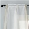 GIRASOLE HOME® Coppia Tende Filtranti in Tessuto Misto Lino Tenda a Righe per Soggiorno Camera e Interni 2 Pannelli con Tasca (Beige, 60x145cm)