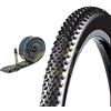 ECOVELO EBB27MAS 1 COPERTONE 27.5 X 2.10 (54-584) + 1 CAMERA D'ARIA PER MTB BICI BICICLETTA NERO