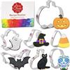 Ann Clark Cookie Cutters Formine per Biscotti Stampi di Halloween 7 Pezzi, prodotto negli Stati Uniti da Ann Clark, zucca, fantasma, pipistrello, caramelle, teschio, gatto nero, cappello da strega