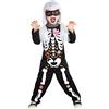 Rubie's Rubies Costume Scheletto Candy per bambini e bambine, Jumpsuit con dettagli stampati e maschera, orifinali halloween, carnevale e compleanno