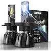 TUINCYN Lampadine H4 LED 16000LM 80W, TUINCYN +400% di Luce 6000K Bianca Forte 9003 HB2 Super Brillante Fari Anabbaglianti e Abbaglianti Sostituzione per Alogena Lampade e HID Conversione Kit, IP65, 2 PZ