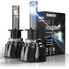 TUINCYN Lampadine H1 LED 16000LM 80W, TUINCYN +400% di Luminosità H1 LED Lampade per Fari Conversione Kit 1:1 6000K Bianca Forte Della Lampadina Alogena HID Fascio orientabile a 360°, IP65, 2 PZ