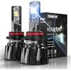 TUINCYN Lampadine 9012 LED 16000LM 80W, TUINCYN +400% di Luminosità HIR2 LED Lampade per Fari Abbaglianti o Anabbaglianti Conversione Kit 1:1 6000K Bianca Forte Della Lampadina Sostituzione per Alogena, 2 PZ