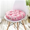 Morbuy Cuscini per Sedia Rotondi, Morbuy Estate Traspirante Cuscino Tatami Nordico Moderno Cotone e Lino per Interni ed Esterni, Giardino, Patio, Cucina e sedie da Ufficio (40x40cm,Magnolia Rosa)