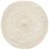 HAMID - Tappeto in Fibra di Juta Alhambra 100% Naturale Avorio Rotondo Intrecciato a Mano per Soggiorno, Sala da Pranzo, Camera da Letto, Corridoi (Avorio, 100x100 cm)