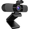 EMEET Full HD Webcam - C960 1080P Webcam con doppio microfono, 90° streaming videocamera con correzione automatica della luce, plug & play, per Linux, Win10, Mac OS X, YouTube, Skype, per conferenze