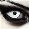 DESIGNLENSES, Lenti a contatto colorate bianche per costume di Halloween da zombie, senza gradazione, 1 paio (2 pezzi), lentes colore completamente bianco + custodia per lenti Whiteout