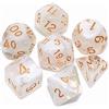 CREEBUY Set di dadi trasparenti per dungeon e dragons, set di 7 dadi poliedrici per giochi di ruolo