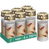 Bolsius Lumini funerali - Bianco - Set 6 pezzi - Lunghezza durata 120 ore - Candela funebre & Memoriale - Con Motivo - Colomba - Non Profumata - Senza Olio di Palma - Nr. 5