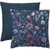 OMBRA Cuscino Velvet Fiori con imbottitura, 45 x 45 cm