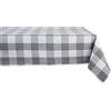 DII Buffalo Check Collection - Classica tovaglia in stile rustico, 152,4 x 213,4 cm, grigio e bianco