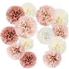 YBwanli Pompon, Fiori di Carta per Decorazioni Nascita Bambina, Battesimo Bimba, Nozze, Compleanno e Feste