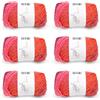 ggh Joker Box | 6 Palline da 50g ciascuna (Totale 300g) | Lana con Gradiente di Colore | Colore 030 - Rosso - Viola Misto