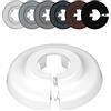 FUX Copri Tubi Termosifoni - 20 Rosette per Termosifone 15mm, Bianco (RAL 9016) - Copertura per Tubi Riscaldamento, Rosette Termosifoni, Accessori Termosifoni