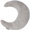 roba Cuscino a Forma di Luna Style - Cuscino Decorativo per la Cameretta dei Bambini - Morbido - Imbottito - Idea Regalo per Compleanno e Natale - Grigio