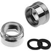 HATOOLHA 2 adattatori filettati per filtro dell'acqua del rubinetto, in ottone, per aeratore (femmina 22 mm a maschio 22 mm)