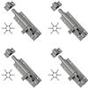 HUANGY Brateuanoii 4 Pezzi Chiavistello Scorrevole, Catenaccio in Lega di Alluminio, Chiavistello Scorrevole Grande Grigio, per Porte, Finestre, Armadi, Vetrine, Armadietti, con Viti